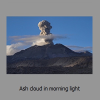 Ash cloud in morning light